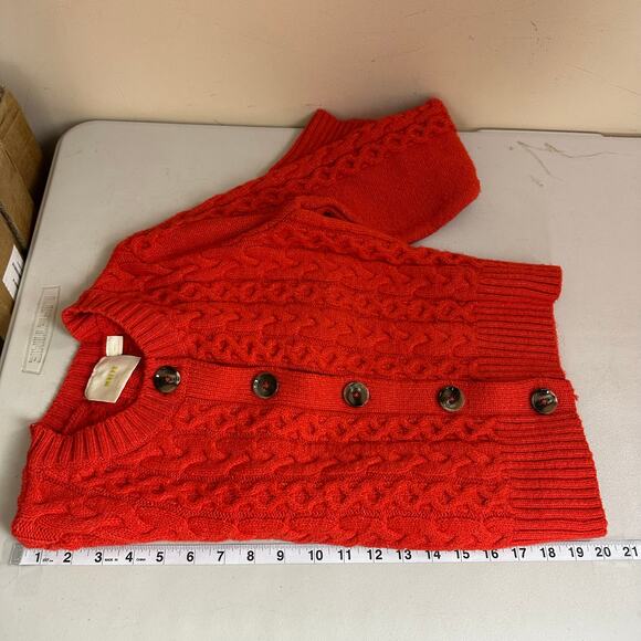 Maeve Anthropologie Chunky Cable Knit Cardigan S Twee Gilmore Coquette Granola - Picture 10 of 12